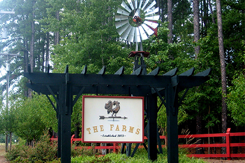 Entrance to The Farms in Mooresville, NC